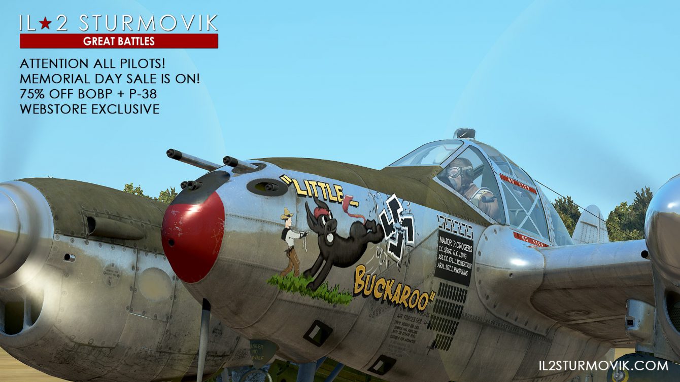 IL-2 Great Battles: Solde à -75% sur Bodenplatte et le P-38 !