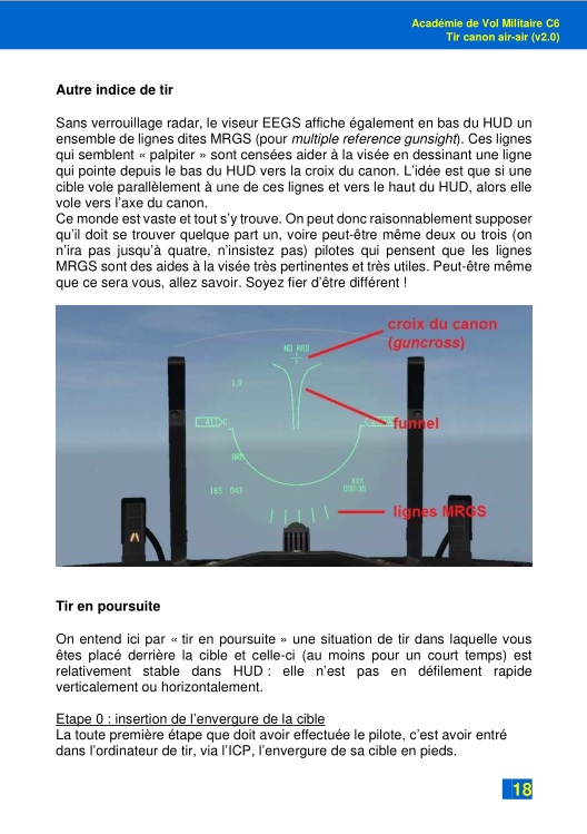 Nouveau document tutoriel de l’AVM pour le F-16 : le tir canon air-air