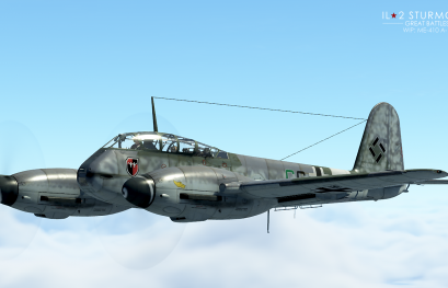 IL-2 Great Battles: JDD N° 321 Le Me 410 se dévoile en vue externe.